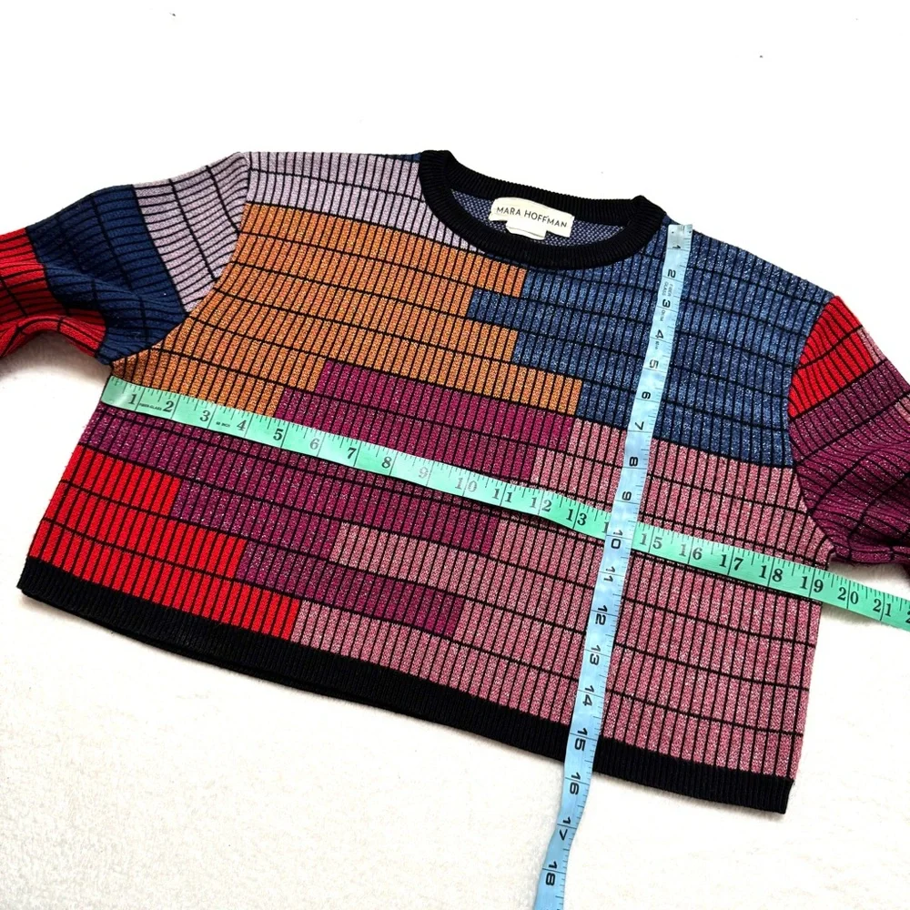 Mara Hoffman Radial Sweater Cropped Knit sz S - Picture 7 of 8